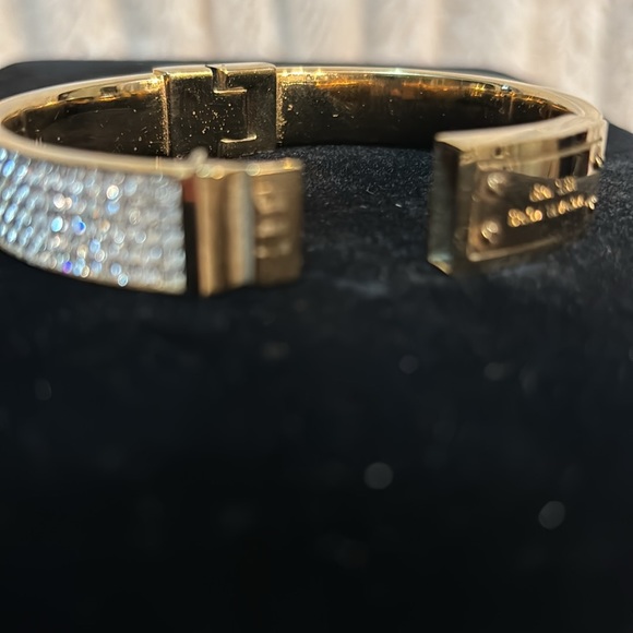 Michael Kors gold tone and rhinestone bangle bracelet - Picture 5 of 5